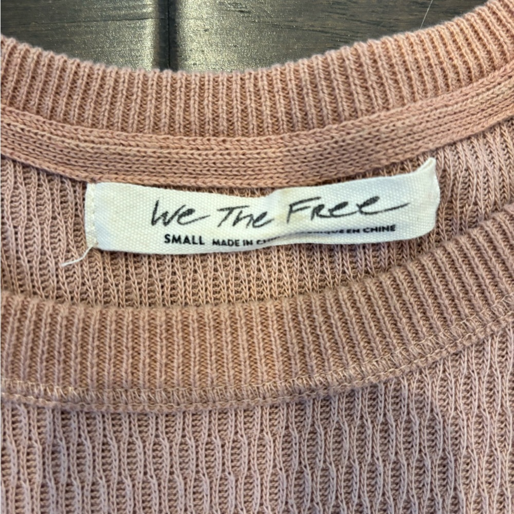 We The Free Dusty Pink Knit Top - Picture 4 of 4